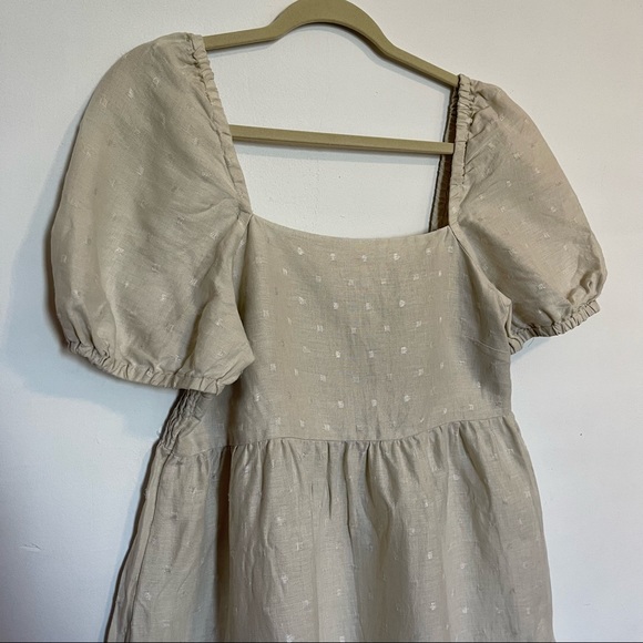 MNG Ruffled Linen Dress - Picture 3 of 13